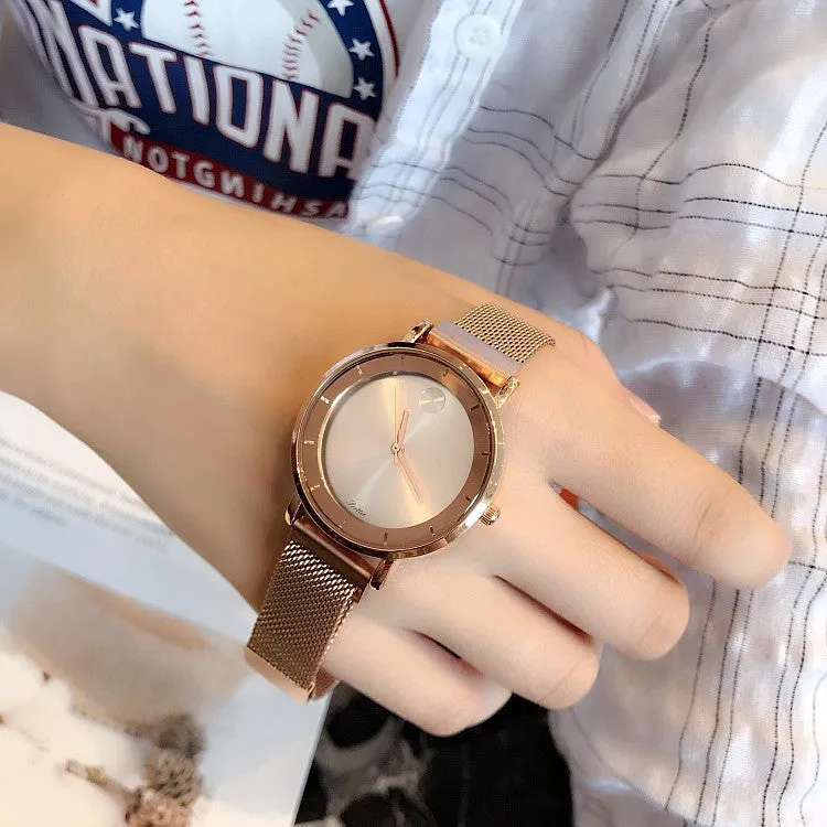 Starry Pattern Mesh Strap Women's Watch