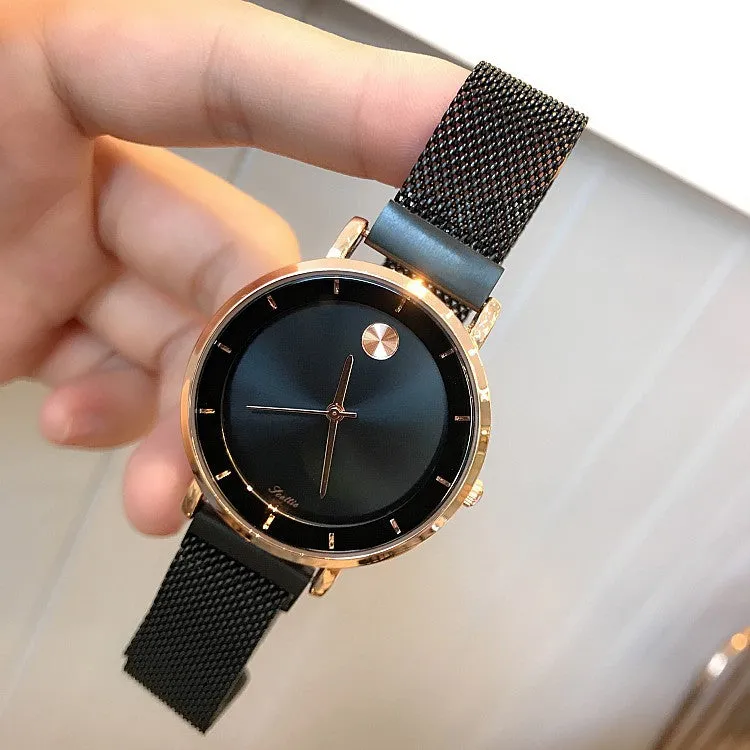 Starry Pattern Mesh Strap Women's Watch