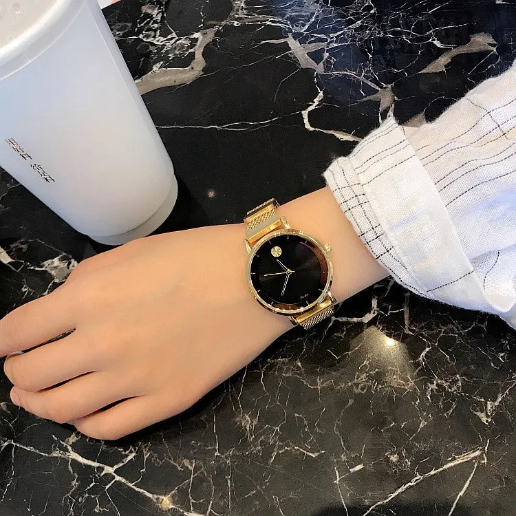 Starry Pattern Mesh Strap Women's Watch