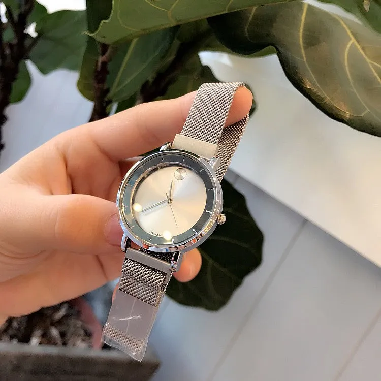 Starry Pattern Mesh Strap Women's Watch