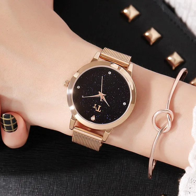 Starry Sky Mesh Strap Women's Watch