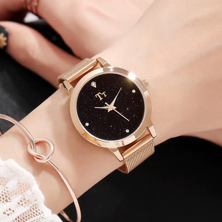 Starry Sky Mesh Strap Women's Watch