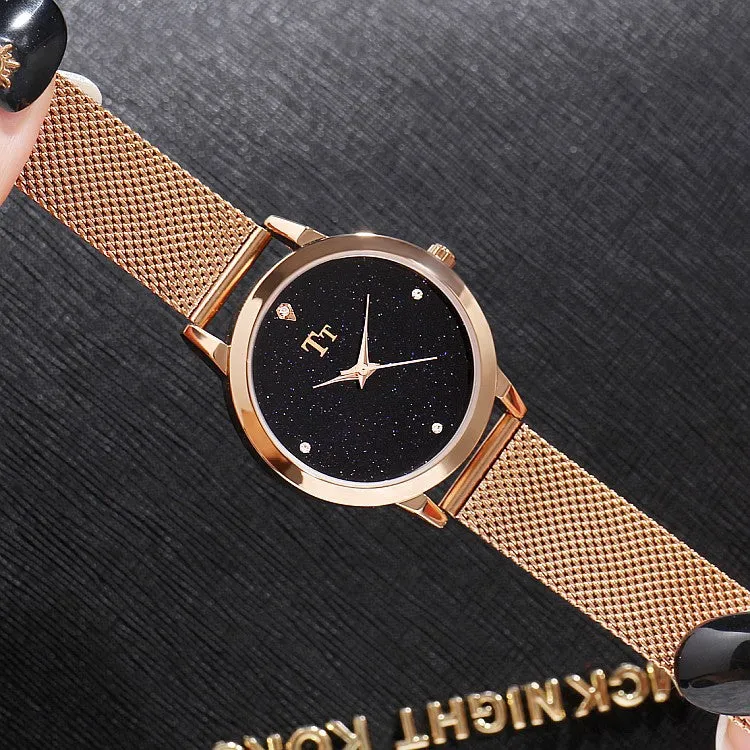 Starry Sky Mesh Strap Women's Watch