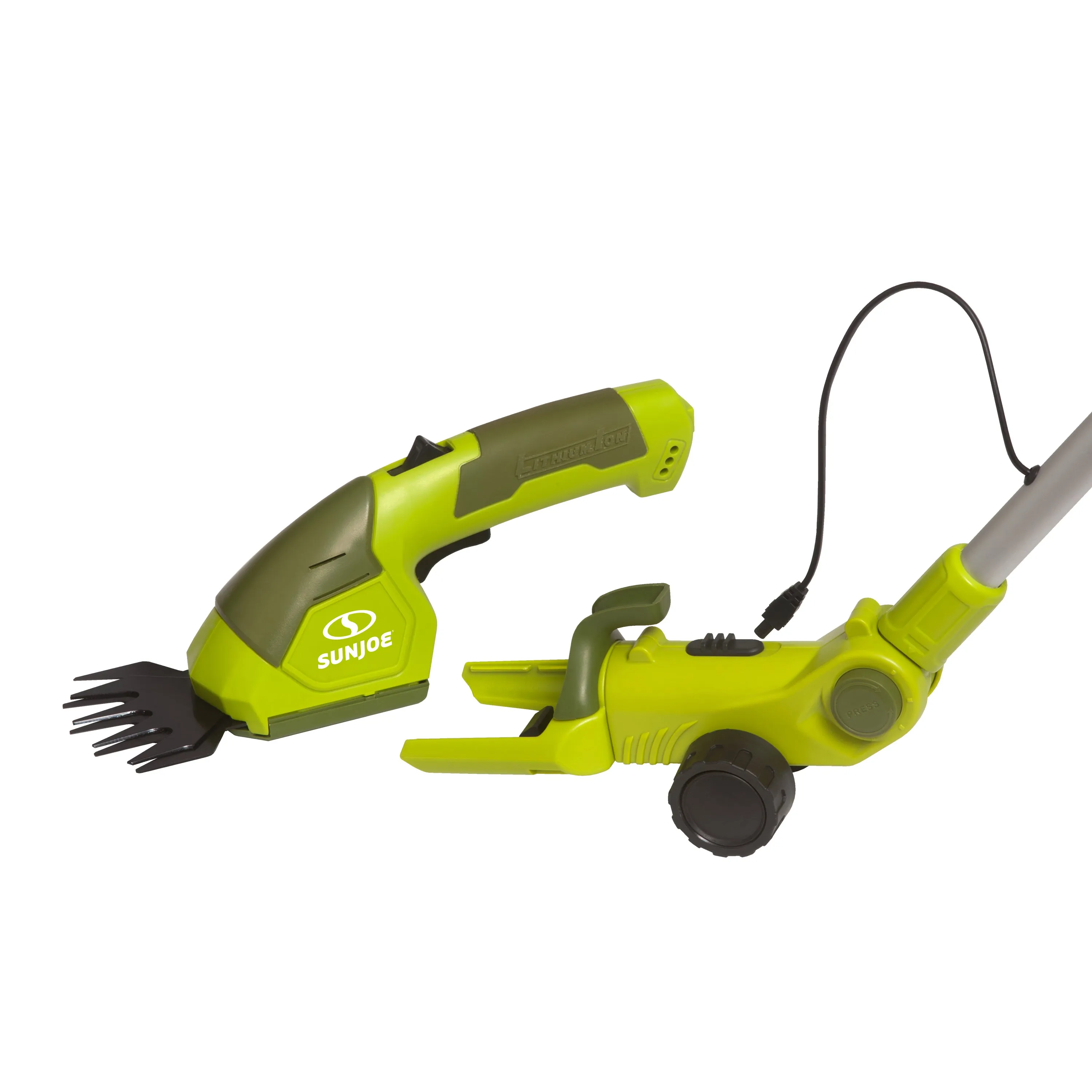 Sun Joe HJ605CC 2-in-1 Cordless Telescoping Grass Shear   Hedge Trimmer | 7.2 Volt