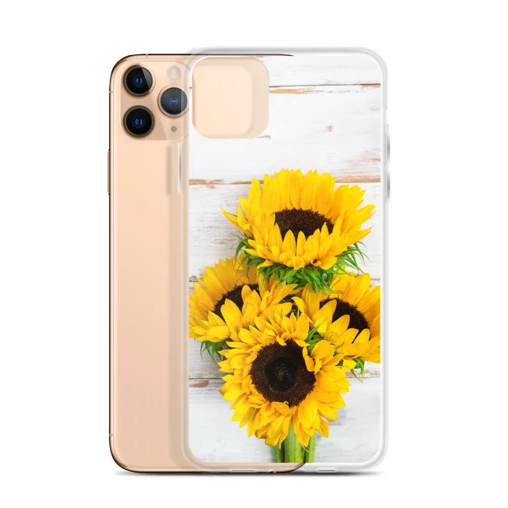 Sunflowers Wood Iphone 15 14 13 12 Pro Max, Yellow Floral Flower Cute Pretty Case iPhone 11 Mini SE 2020 XS Max XR X 7 Plus 8