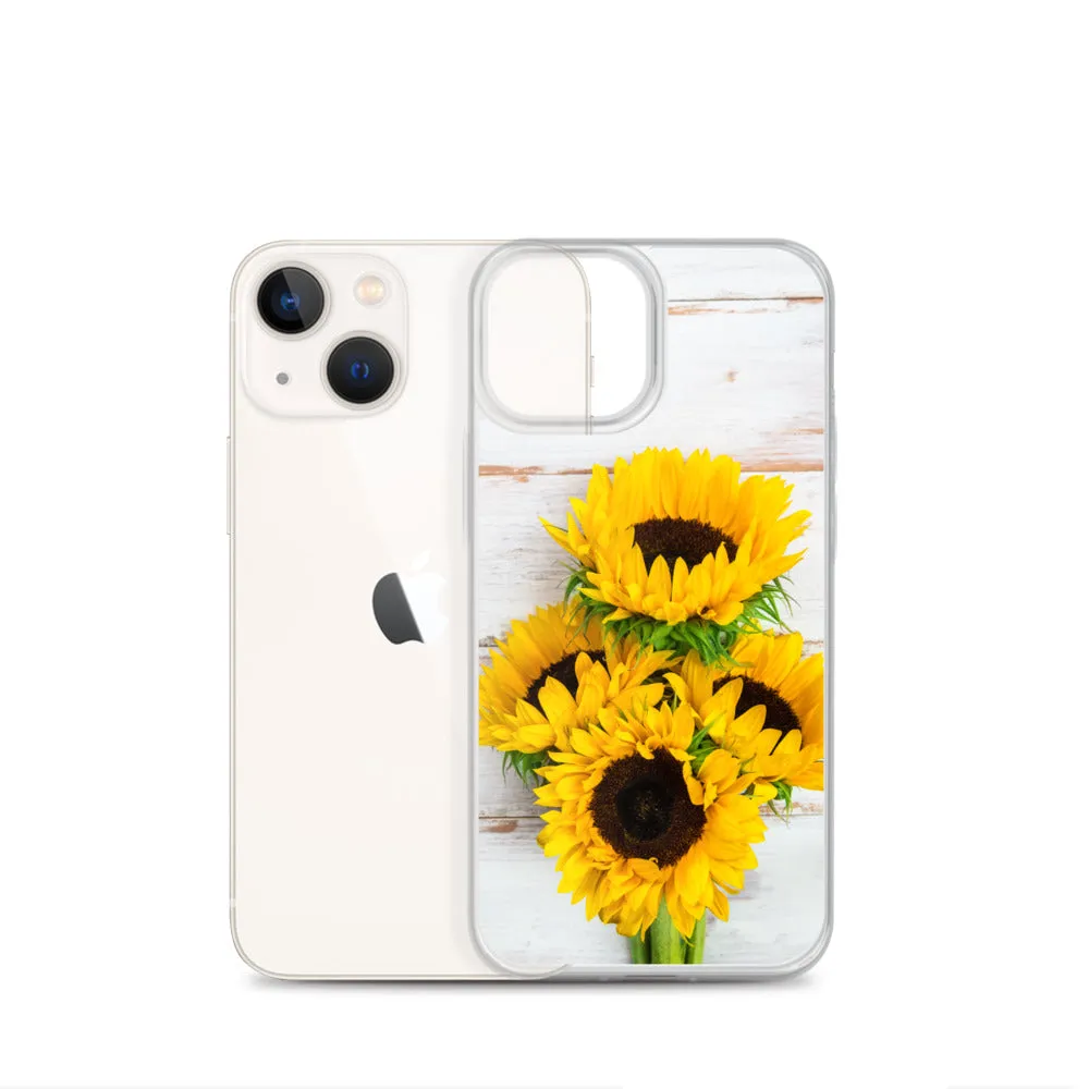 Sunflowers Wood Iphone 15 14 13 12 Pro Max, Yellow Floral Flower Cute Pretty Case iPhone 11 Mini SE 2020 XS Max XR X 7 Plus 8