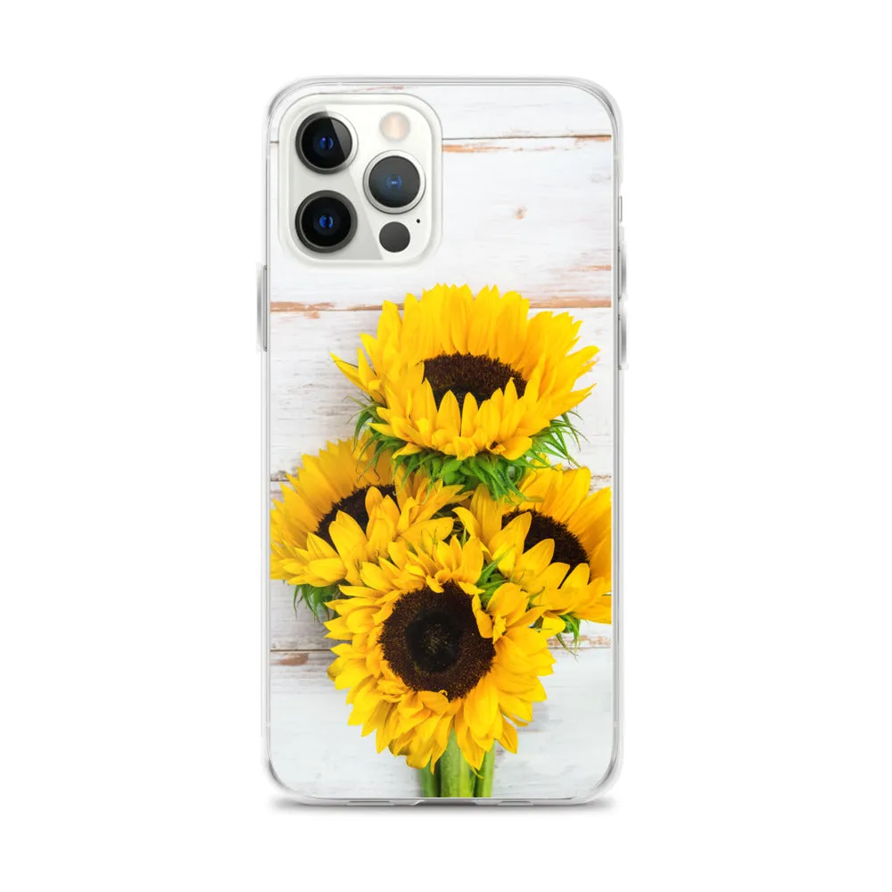 Sunflowers Wood Iphone 15 14 13 12 Pro Max, Yellow Floral Flower Cute Pretty Case iPhone 11 Mini SE 2020 XS Max XR X 7 Plus 8