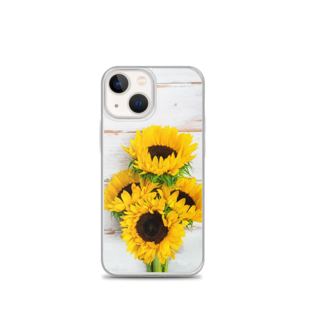 Sunflowers Wood Iphone 15 14 13 12 Pro Max, Yellow Floral Flower Cute Pretty Case iPhone 11 Mini SE 2020 XS Max XR X 7 Plus 8