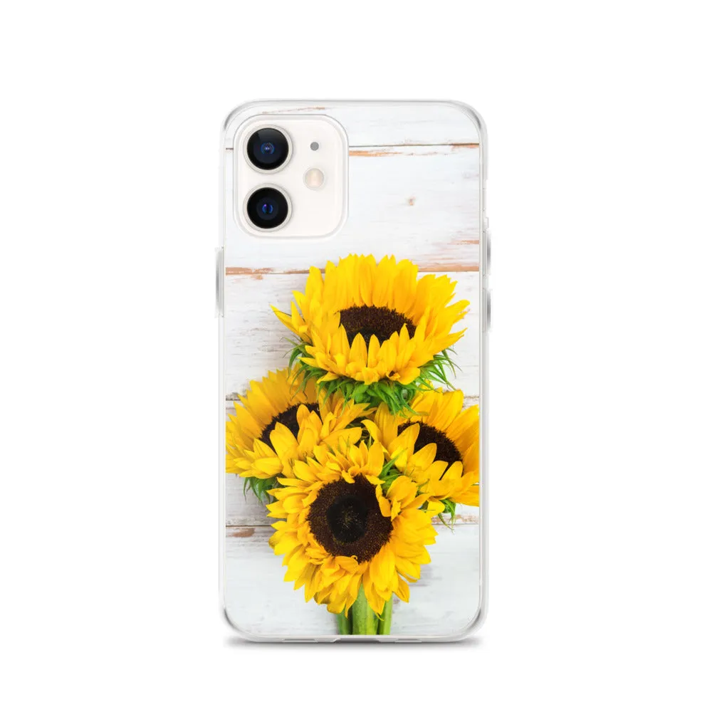 Sunflowers Wood Iphone 15 14 13 12 Pro Max, Yellow Floral Flower Cute Pretty Case iPhone 11 Mini SE 2020 XS Max XR X 7 Plus 8