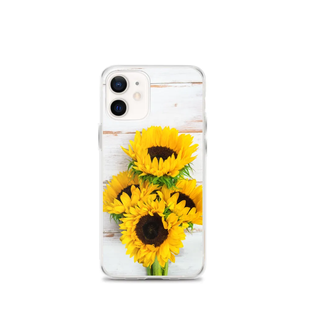 Sunflowers Wood Iphone 15 14 13 12 Pro Max, Yellow Floral Flower Cute Pretty Case iPhone 11 Mini SE 2020 XS Max XR X 7 Plus 8