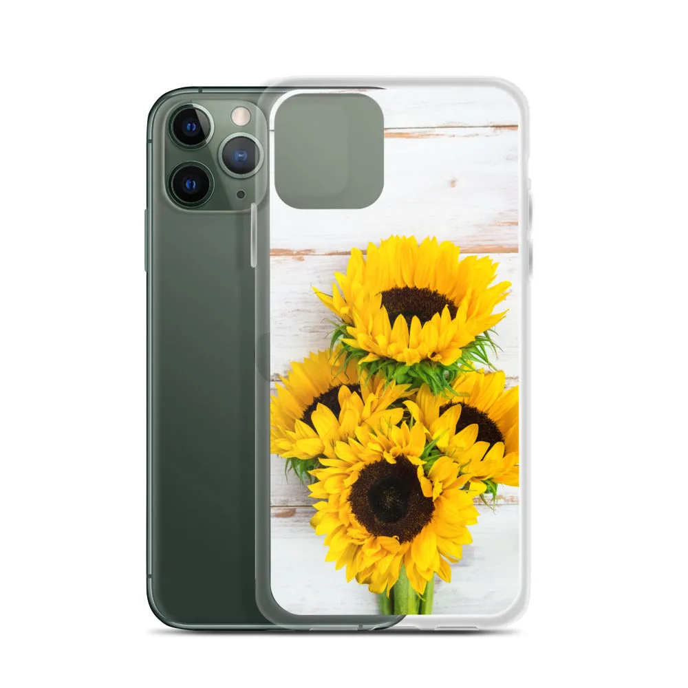 Sunflowers Wood Iphone 15 14 13 12 Pro Max, Yellow Floral Flower Cute Pretty Case iPhone 11 Mini SE 2020 XS Max XR X 7 Plus 8