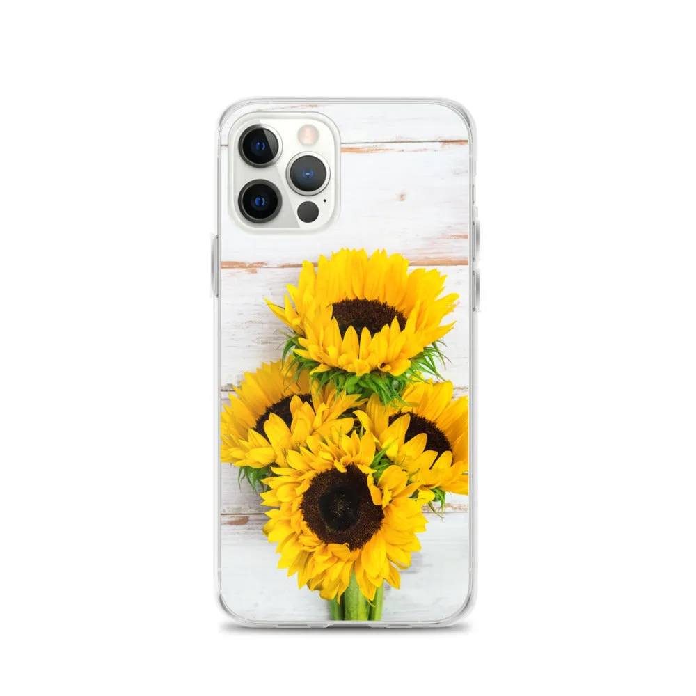 Sunflowers Wood Iphone 15 14 13 12 Pro Max, Yellow Floral Flower Cute Pretty Case iPhone 11 Mini SE 2020 XS Max XR X 7 Plus 8