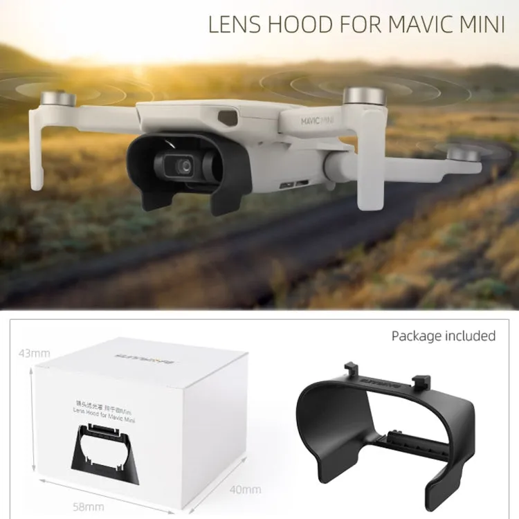 Sunnylife MM-Q9264 Camera Lens Sunshade Anti-glare Hood for DJI Mavic mini (Black)