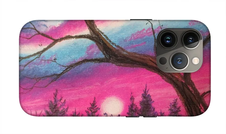 Sunsetting Tree - Phone Case