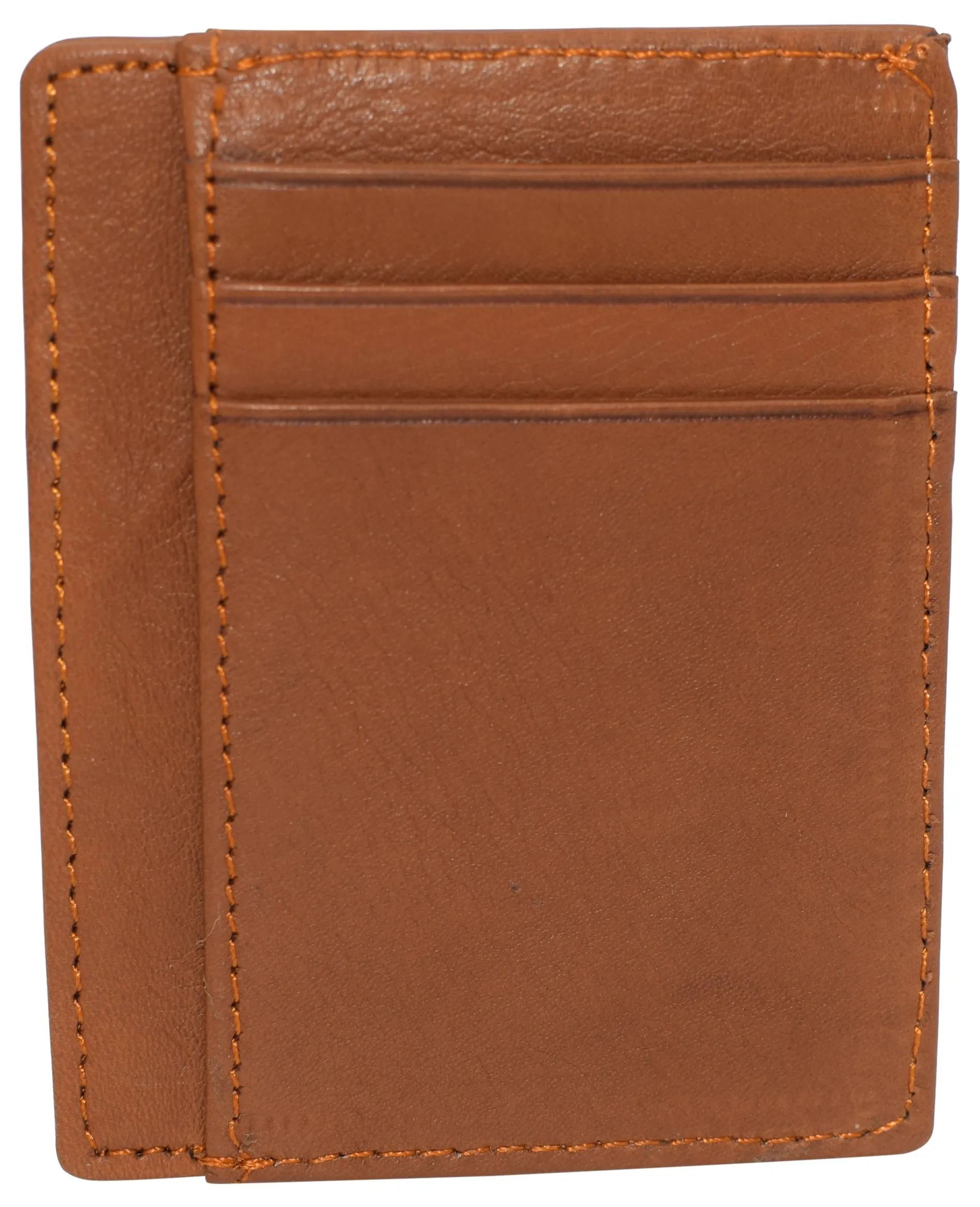 Swiss Marshall RFID Blocking Front Pocket Leather Slim Credit Card Case Holder Wallet