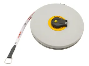 Tape Measure, 50 Meters - Fiberglass, PVC Covering - Winding Handle - Eisco Labs