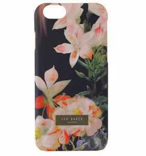 Ted Baker Salso Slim Hard Case Cover iPhone 6s 6 - Matte Black/Flowers/Orange