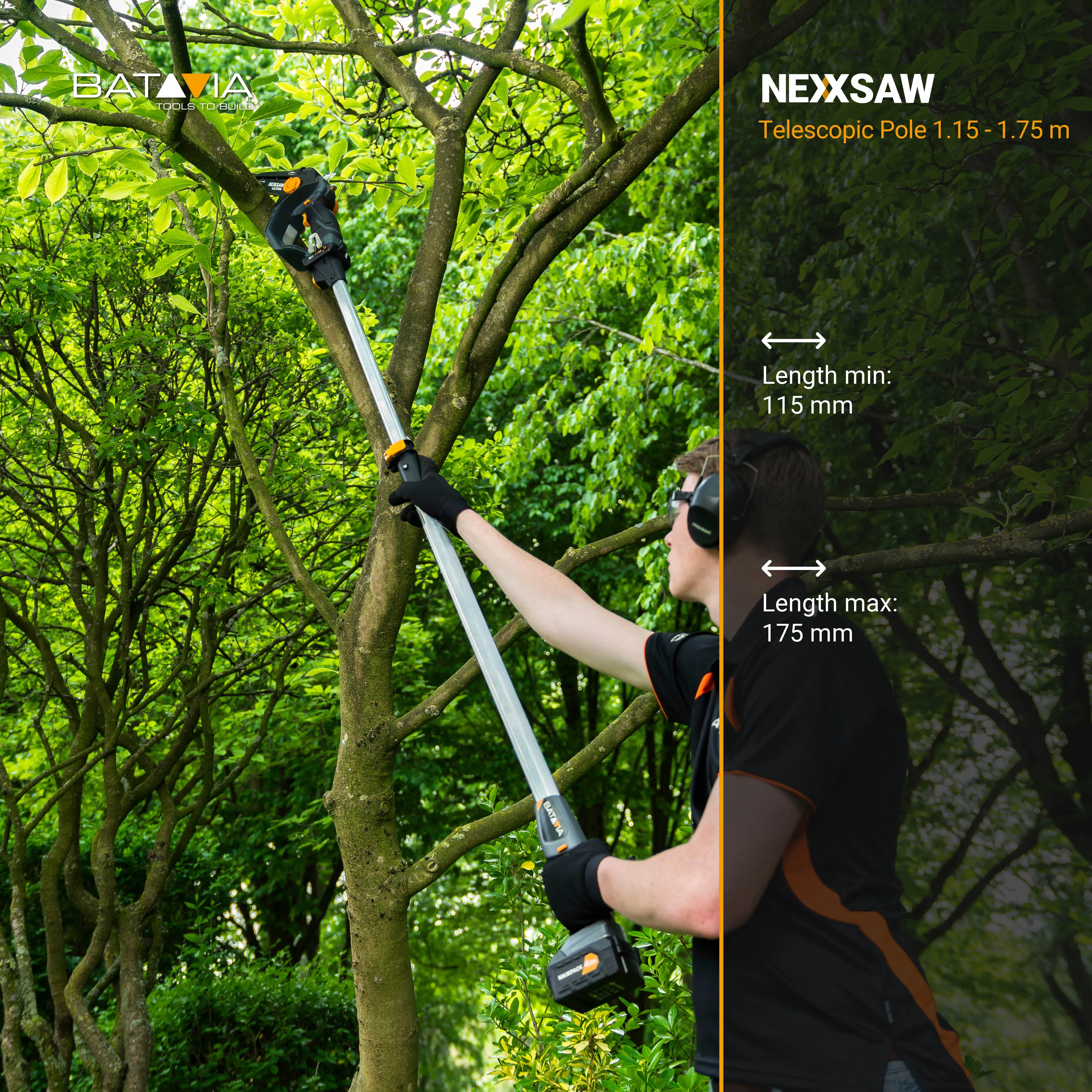 Telescopic Extension Pole 1.15 – 1.75m for Nexxsaw®