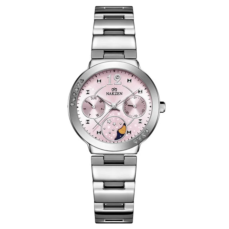 Three Eyes Six Pointers Dial Women's Watch