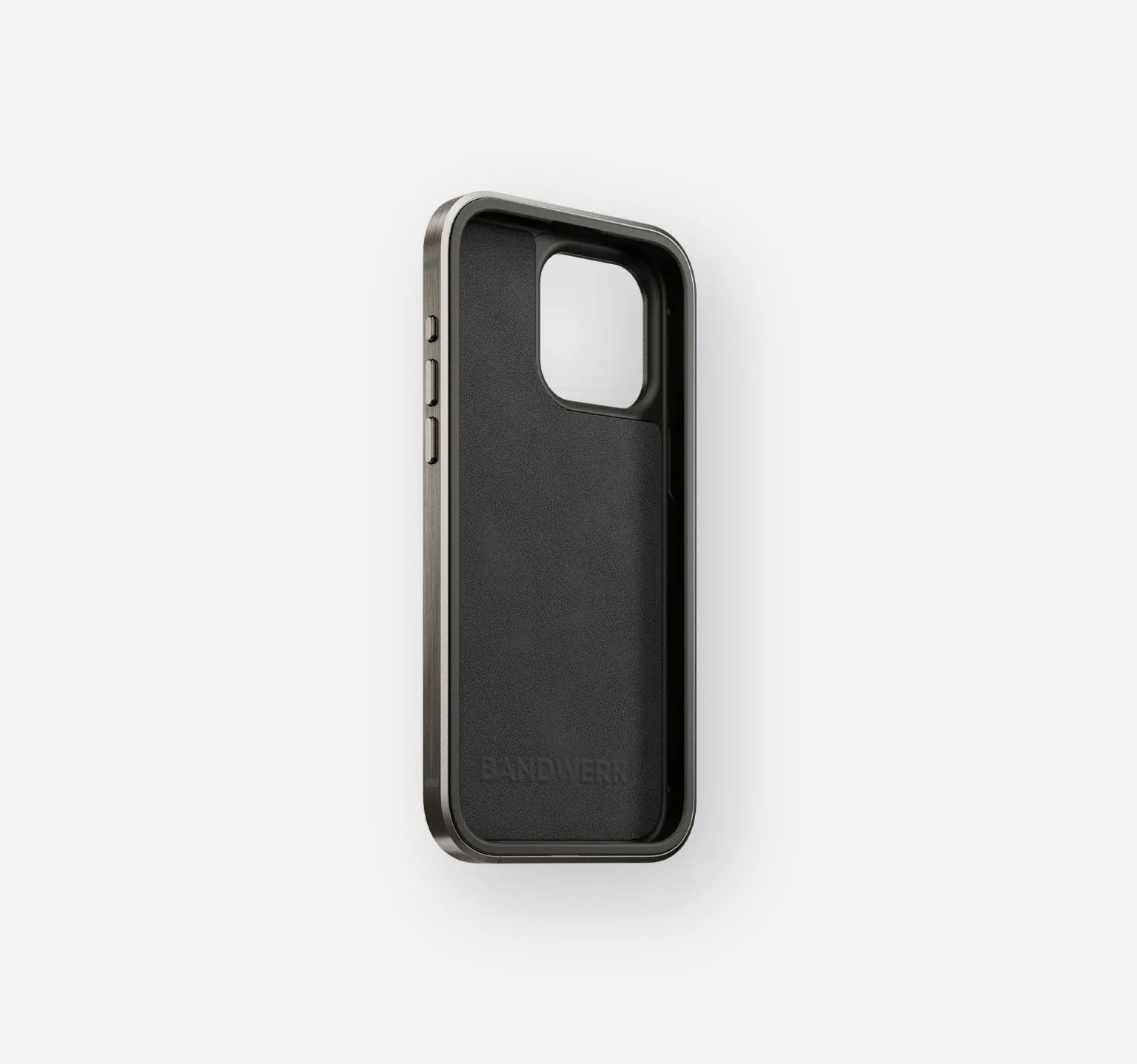 Titanium Leather Case | iPhone 15 Pro Max | Slate Black