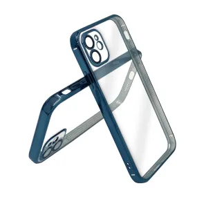 Transparent Silicone Case Cover For iPhone 11-Blue