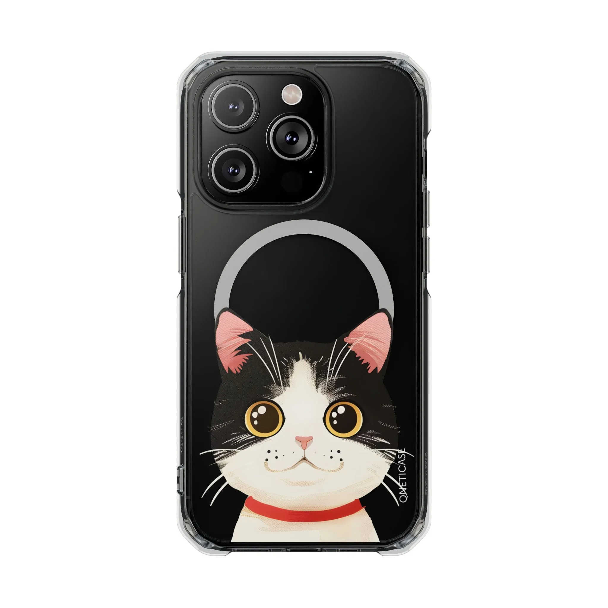 Tuxedo Cat Magnetic Clear Case for iPhone Series