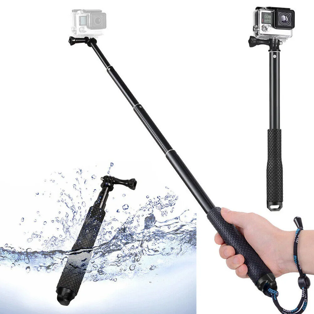 US 1-2 Pcs 36'' Selfie Stick Hand Grip Kit Extension Pole for GoPro Sport Camera