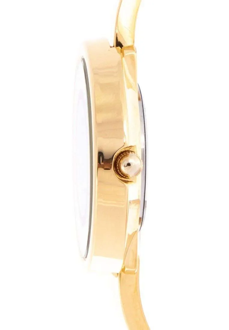 Valentino 20122148-BLACK DIAL Gold Fashion Metal Band Watch for Women