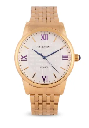 Valentino 20122321-WHITE DIAL Gold Stainless Steel Watch for Women