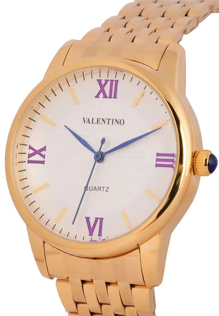 Valentino 20122321-WHITE DIAL Gold Stainless Steel Watch for Women