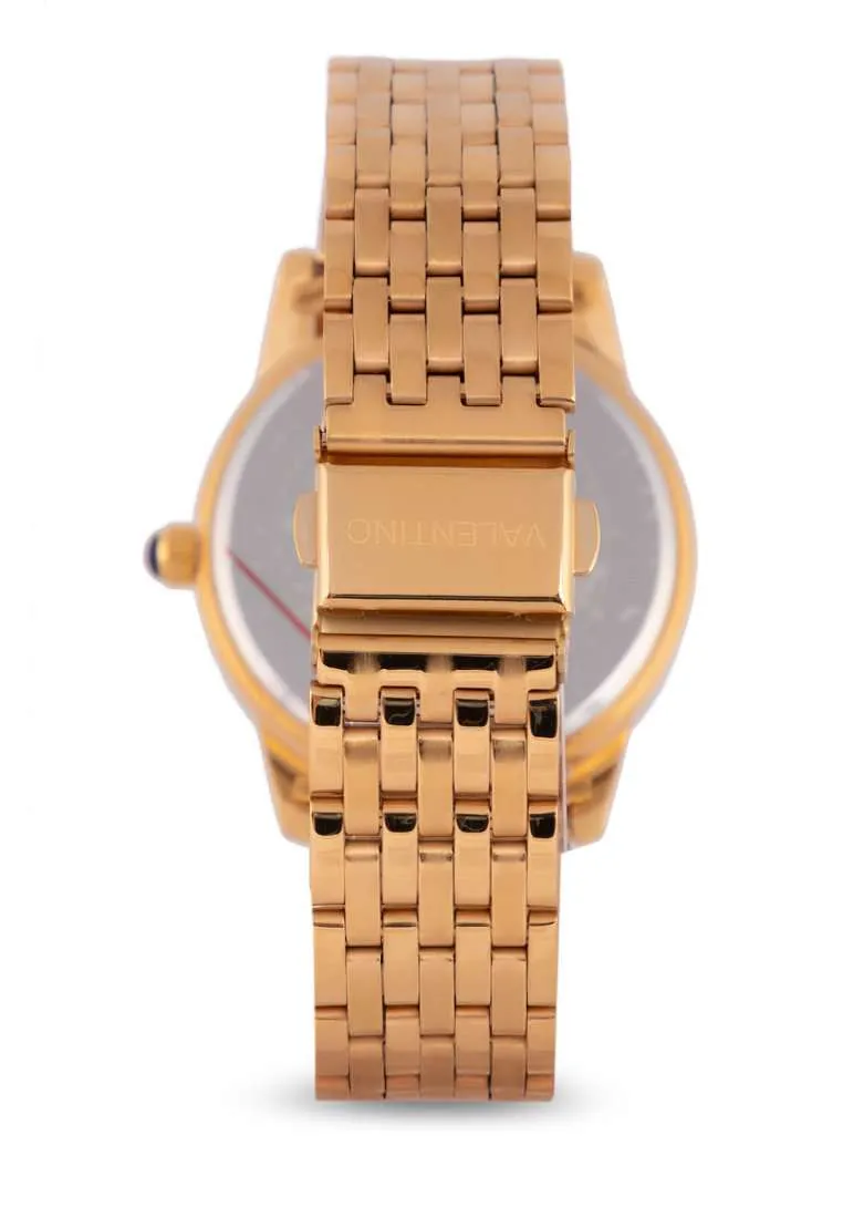 Valentino 20122321-WHITE DIAL Gold Stainless Steel Watch for Women