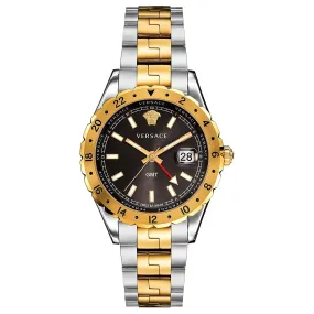 Versace Men's Watch Hellenyium GMT Brown Two-Tone Bracelet V11040015