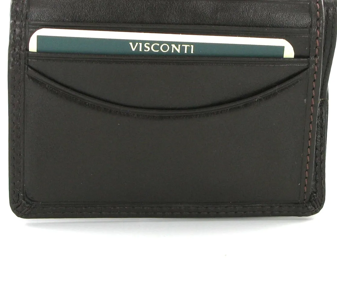 Visconti Heritage HT6 Harley Choc Brown Leather Slim Mini Wallet