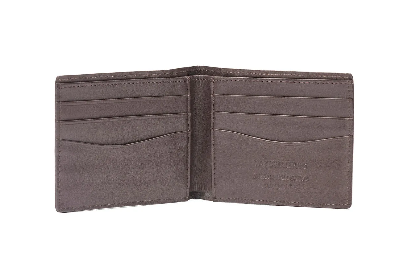 Washed Ostrich Leg Bifold Wallet