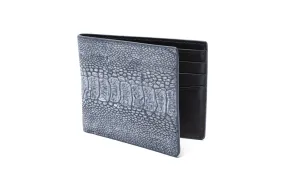 Washed Ostrich Leg Bifold Wallet