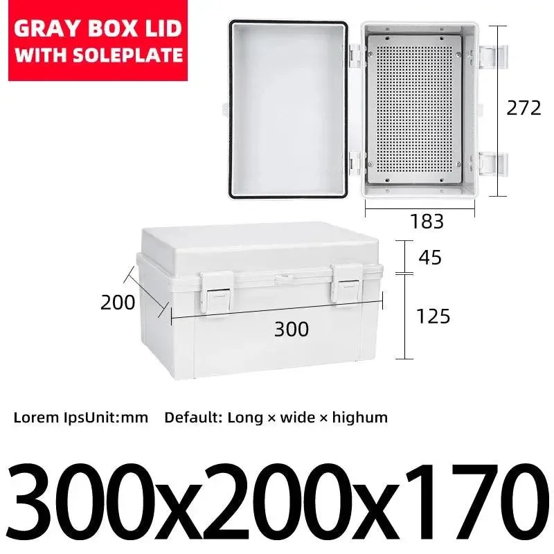 Waterproof Plastic Enclosure With Hasp Electrical Junction Box Outdoor Sealed Switch Power Case Electrical Distribution Boxes