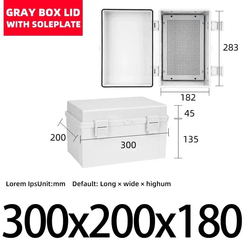 Waterproof Plastic Enclosure With Hasp Electrical Junction Box Outdoor Sealed Switch Power Case Electrical Distribution Boxes