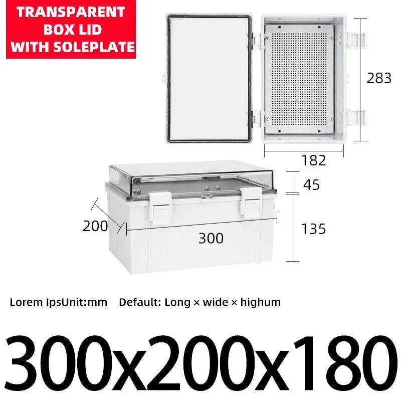 Waterproof Plastic Enclosure With Hasp Electrical Junction Box Outdoor Sealed Switch Power Case Electrical Distribution Boxes