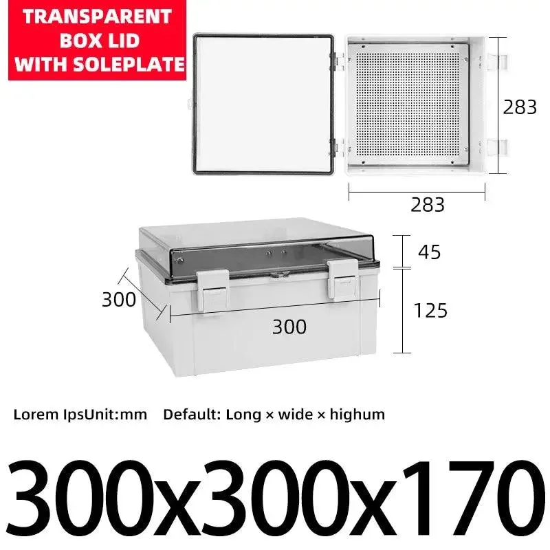 Waterproof Plastic Enclosure With Hasp Electrical Junction Box Outdoor Sealed Switch Power Case Electrical Distribution Boxes