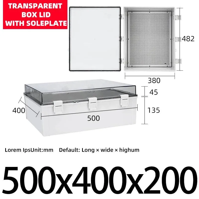 Waterproof Plastic Enclosure With Hasp Electrical Junction Box Outdoor Sealed Switch Power Case Electrical Distribution Boxes