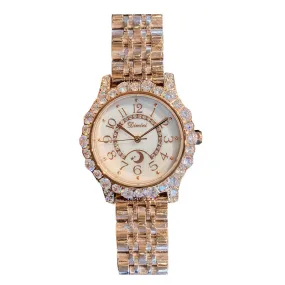 Women's Watch Full Of Rhinestone Frame large dial stainless steel strap elegant watch