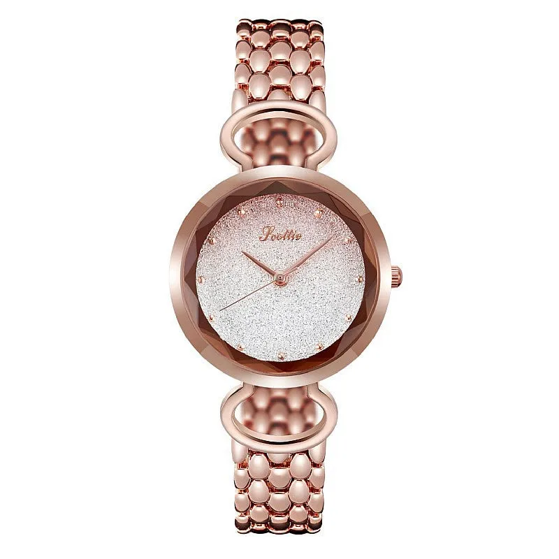 Women's Watch Round Diamond Gradient Dial Bracelet Simple Watch