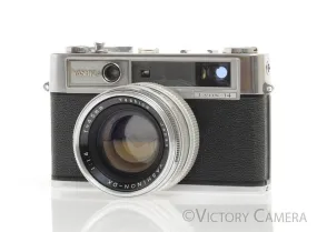 Yashica Lynx-14 Chrome 35mm Rangefinder Camera w/ 45mm f1.4 Lens -Parts, Fungus-